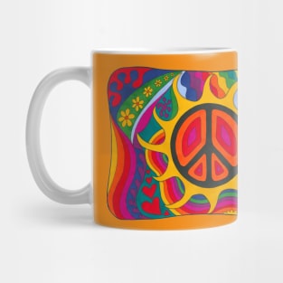 Psychedelic Flaming Peace Mug